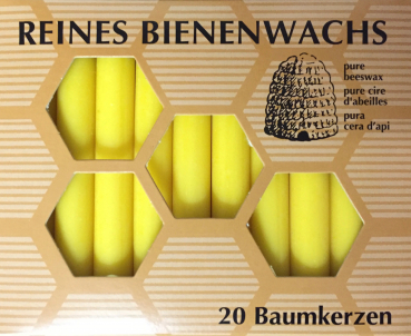 20 Baumkerzen Bienenwachs
