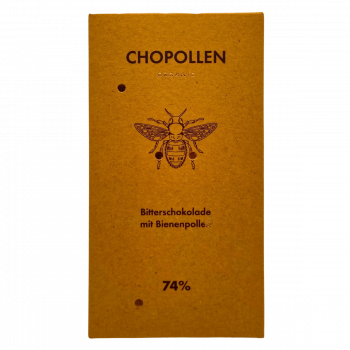 Bitterschokolade 74% mit Bienenpollen - CHOPOLLEN